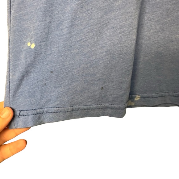 Dutch Bros Vintage “Cyber Bowl” Soft Blue T RARE Peace www.dutchbros.com SMALL - Picture 5 of 7